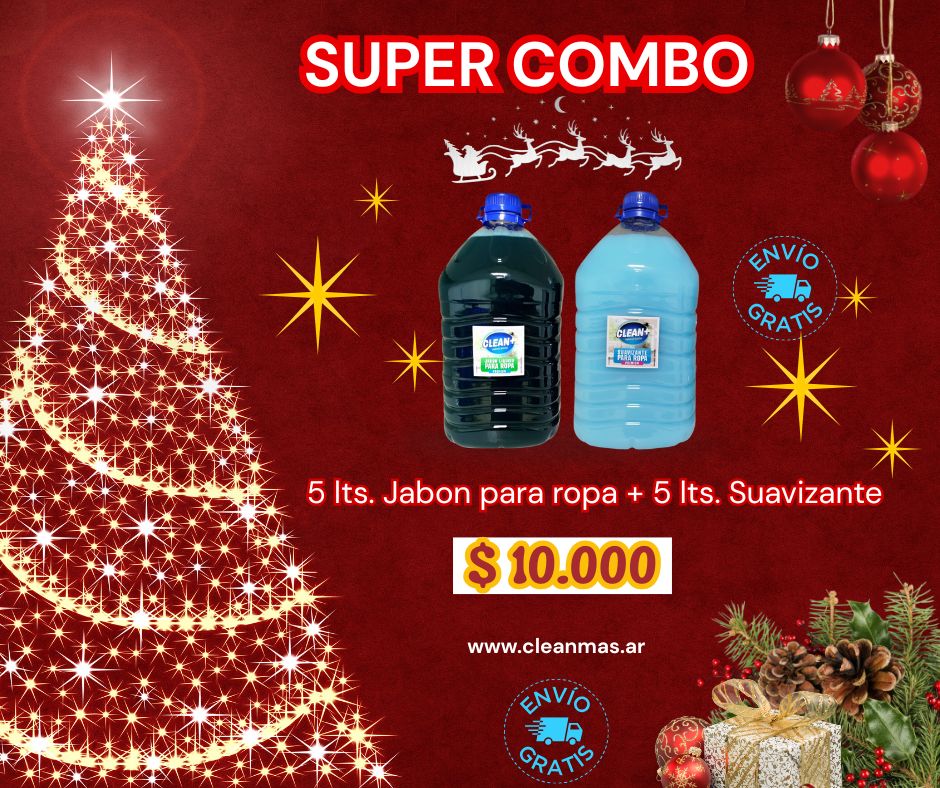 COMBO JABON 5 L + SUAVIZANTE 5 L